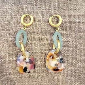 Colorful lightweight drop earings
